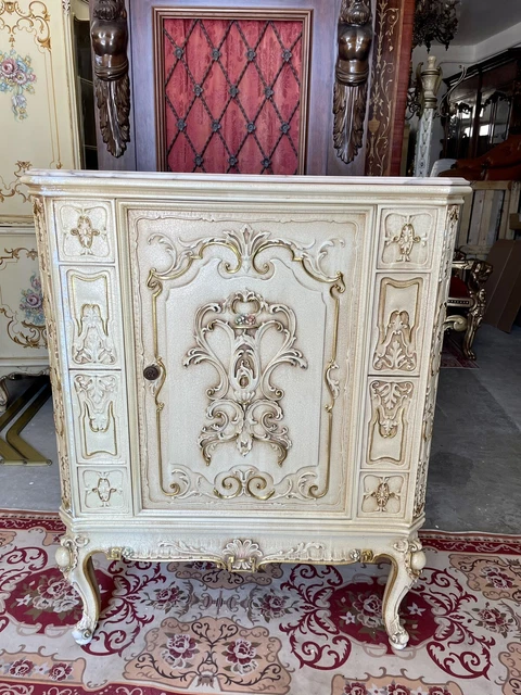 Prestigiosa Servante Mobile Bar Con Marmo Barocco Veneziano Credenza