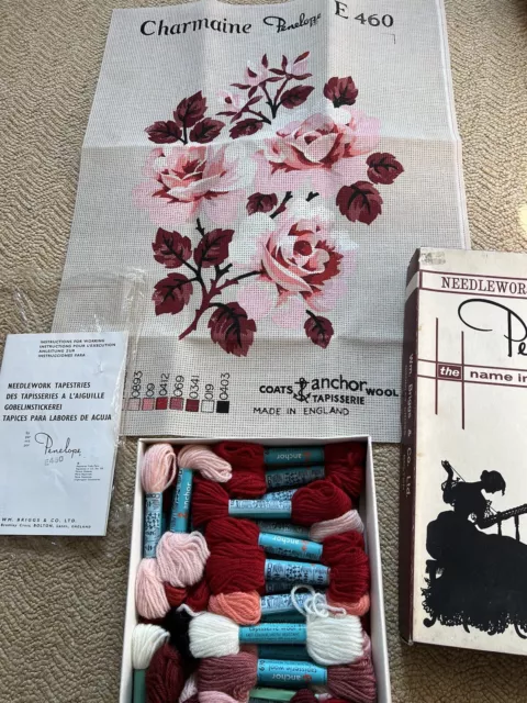 Vintage Penelope Tapestry Needlepoint Kit - CHARMAINE - Roses.