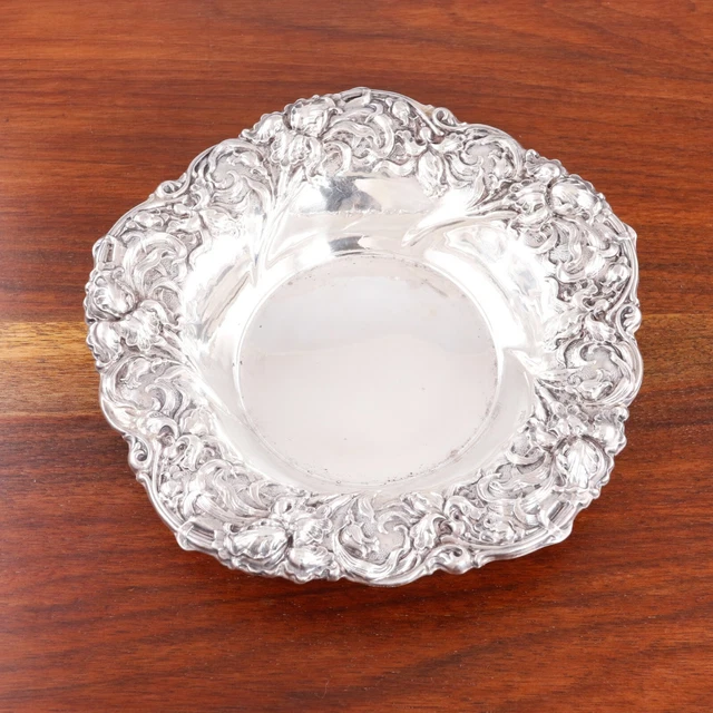 Woodside American Art Nouveau Sterling Silver Bowl #2119 Iris 1892-1928 No Mono