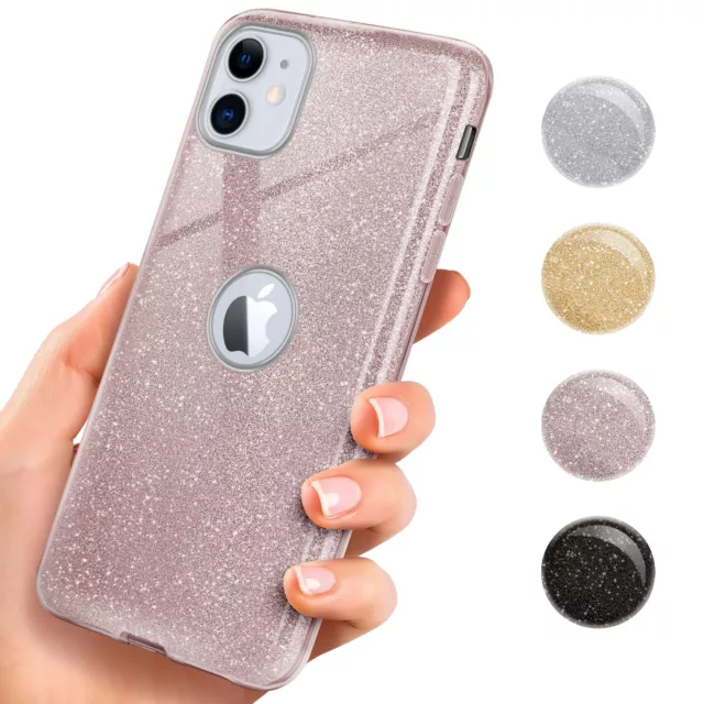 Brillantina Funda para Móvil Apple IPHONE 11 Protectora Estrás Silicona Nuevo HD