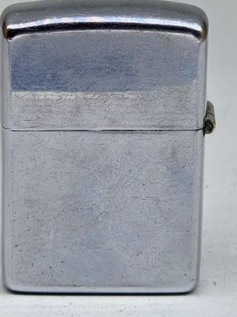 1940's? Zippo 3 BARREL HINGE Brushed Chrome Lighter