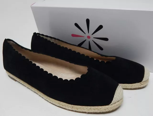 Isaac Mizrahi Live Taille US 10 M Femmes Daim Espadrille Slip-On Chaussures Noir