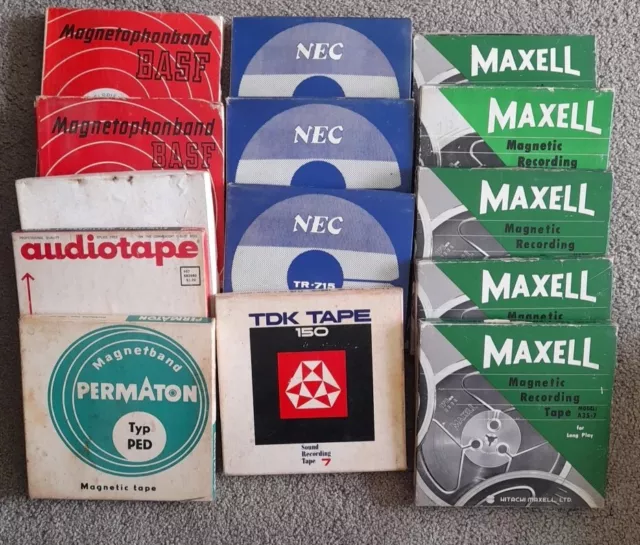 MIXED LOT OF Reel to Reel Tape - MAXWELL - NATIONAL TAPE - SCOTCH - 14 TAPES  $70.00 - PicClick AU