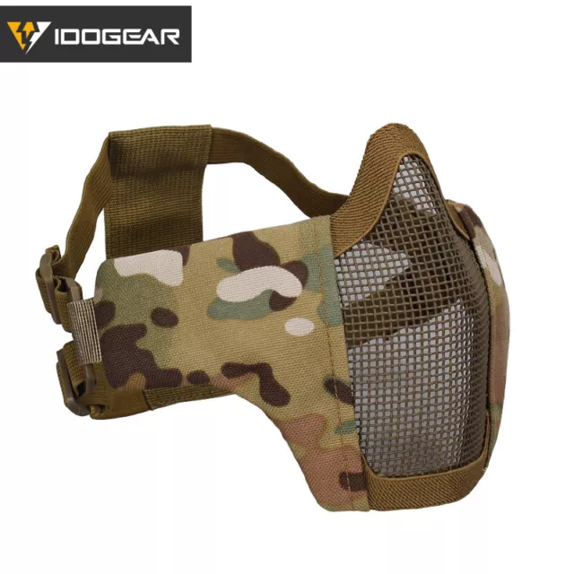 IDOGEAR PDW Half Face Protective MESH Mask Airsoft Field Military Paintball Army