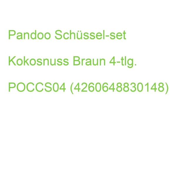 Pandoo Schüssel-set Kokosnuss Braun 4-tlg. POCCS04 (4260648830148)