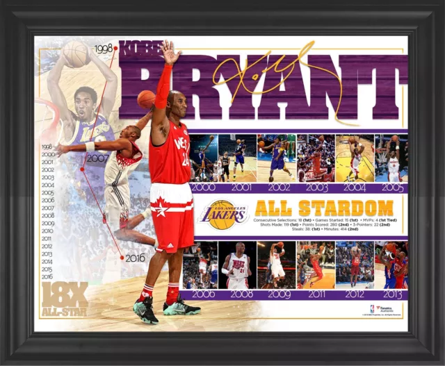 Kobe Bryant Los Angeles Lakers Framed 16" x 20" ASG Commemorative Collage