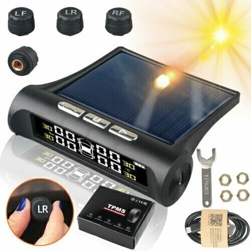 Système TPMS Moto Qiaohome - Moniteur Pression Pneus Sans Fil Avec 3 Capteurs Externes Et Écran LCD