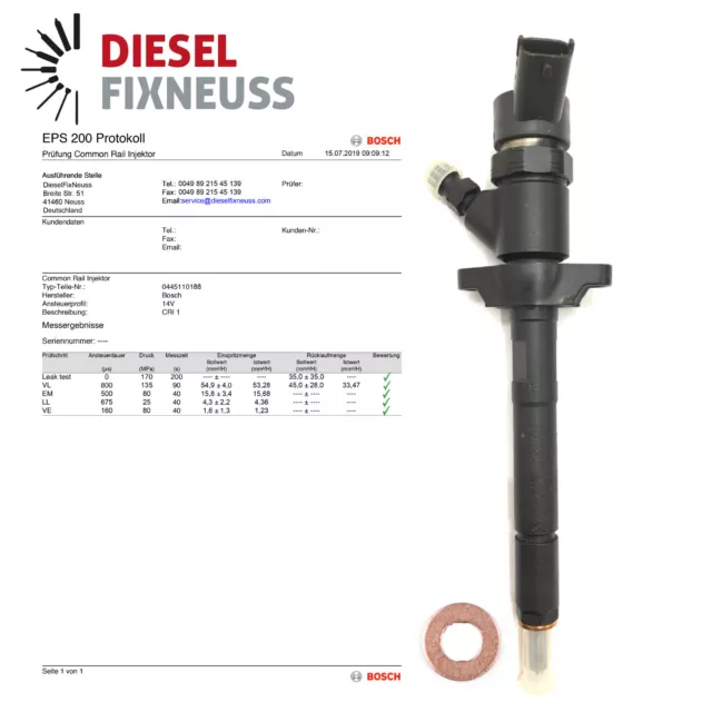 Injecteur Volvo Citroen Peugeot Mazda Ford 1.6 TDCI HDI Injecteur 0445110188