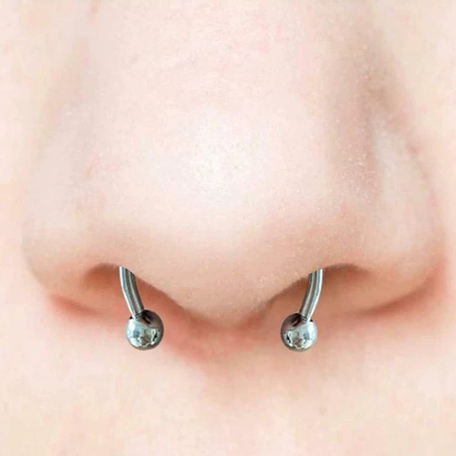 1 Pcs Steel Magnet Fake Nose Ring Magnetic Nose Ring Ornament W9R9