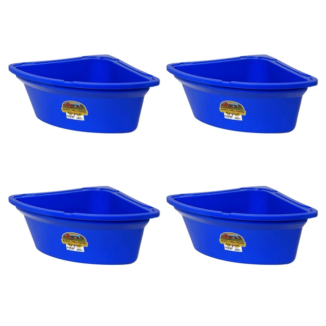 Little Giant PCF6BLUE Heavy Duty Plastic Corner Feeder Holds 6.5 Gallons, Blue