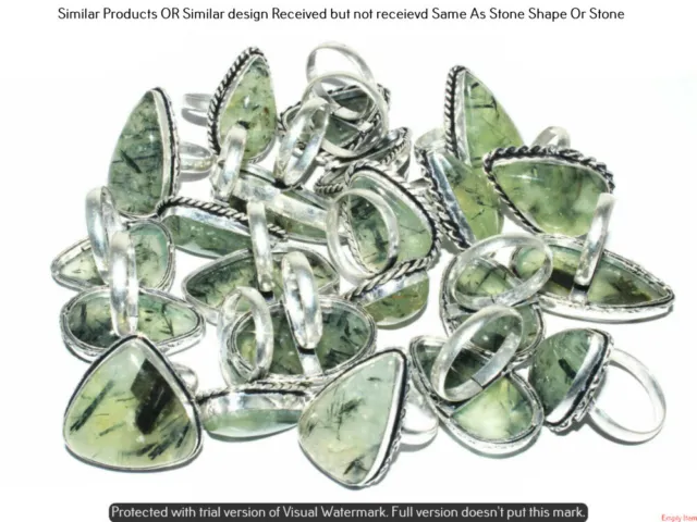 Prehnite 20 Piece Wholesale Ring Lots 925 Sterling Silver Ring NRL-2090