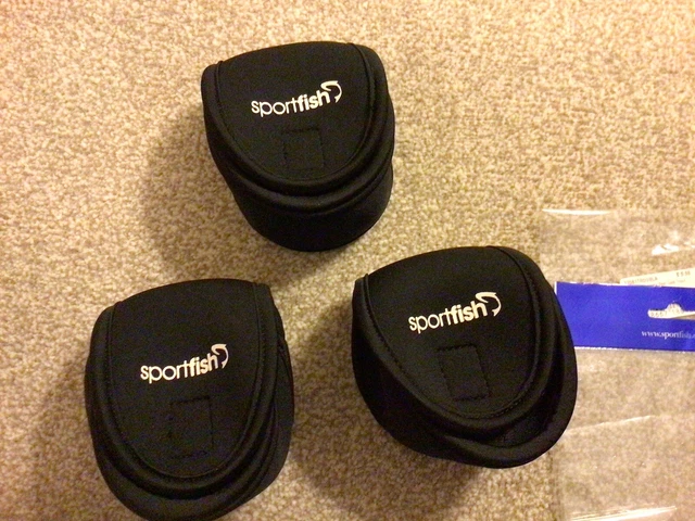 x3 SportFish Neoprene Reel Cases Trout Size Fly Fishing Rivers Reservoirs BN £18