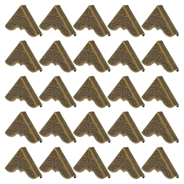 50 piezas Cubierta de esquina vintage para libros de metal Wache protectores de esquina triángulo metal