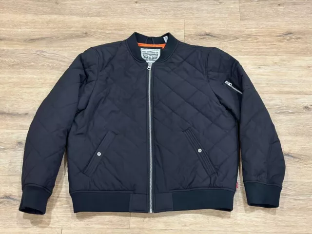 NUEVO con etiquetas Levis bomber chaqueta negra para hombre talla XL ropa...