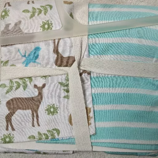 New Touched By Nature Organic Cotton Toddler Pillow Covers Forest Print 14 x 19
