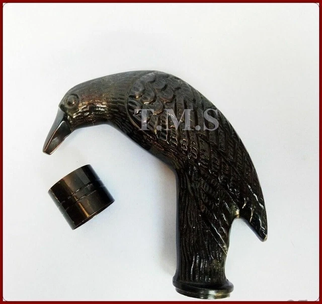 Poignée de tête de corbeau en laiton massif de Style Antique pour cadeaux...