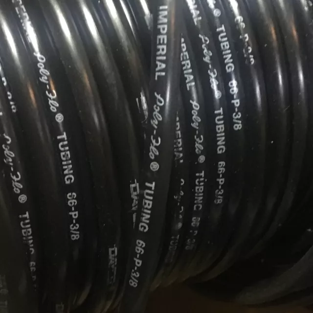 25’ Dayco Imperial Poly Flo Polyethylene Tubing 66-p-3/8 Black Max Temp 175 2