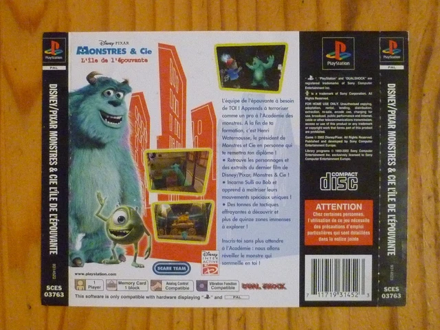 Jeu PS1 Monstres Et Cie : L'île De L'épouvante - Version Boîte, état Correct