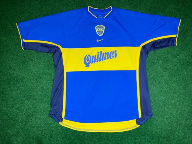 Boca Juniors CABJ NIKE XLARGE Quilmes Home away Jersey Shirt Trikot M566