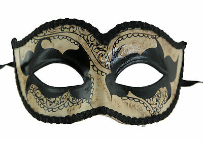 Mask from Venice Colombine Ondine Death Black White Skull Sugar Calavera 1965