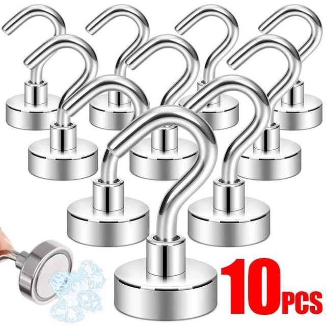 Strong Magnetic Hooks Wall-mounted Heavy Duty Magnet Hook Home Kitchen Fridge