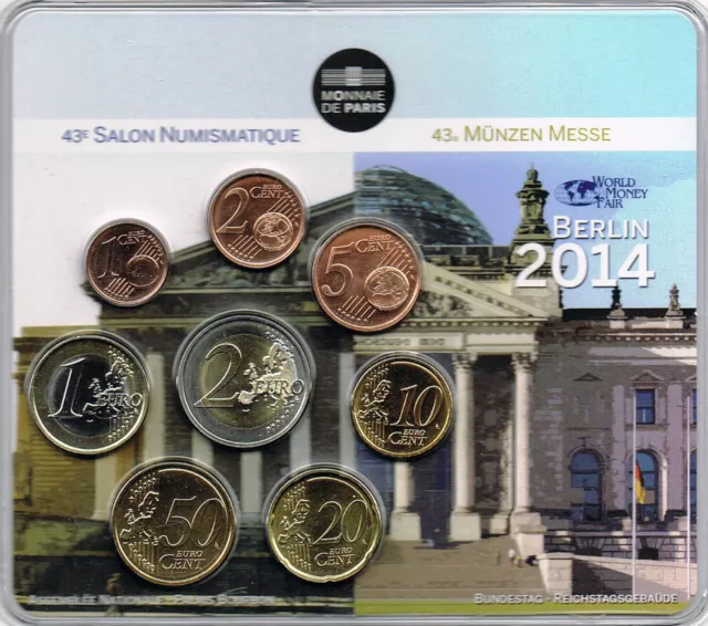 Frankreich Euro Münzen Kursmünzensatz - Sonder-KMS World Money Fair Berlin 2014