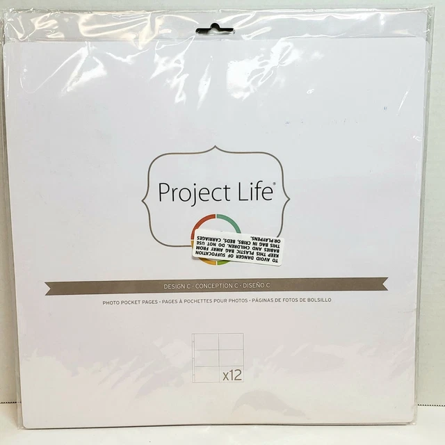 Project Life Scrabooking Foto Bolsillo Páginas Diseño C 12 Páginas Nuevo Sellado