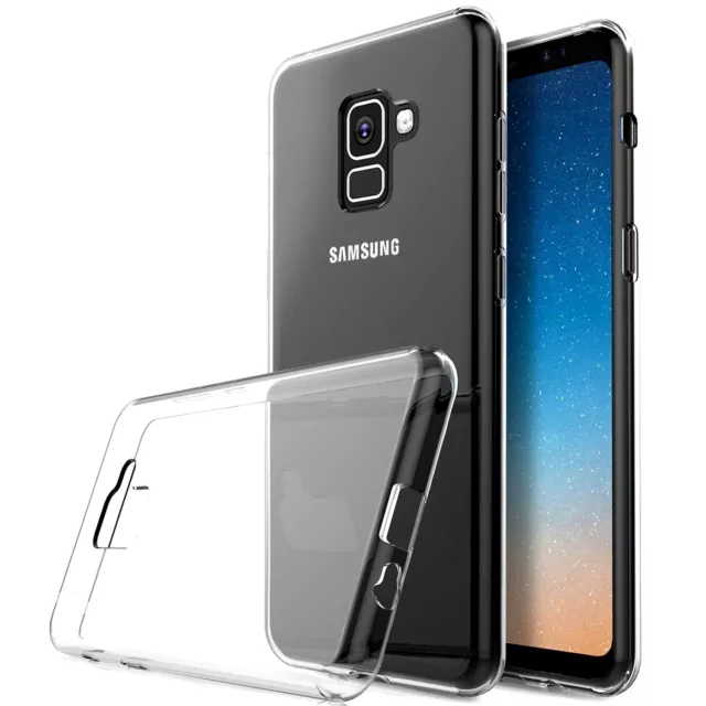 Cover Per Samsung Galaxy A6 Plus 2018 Custodia Trasparente Tpu + Pellicola Vetro
