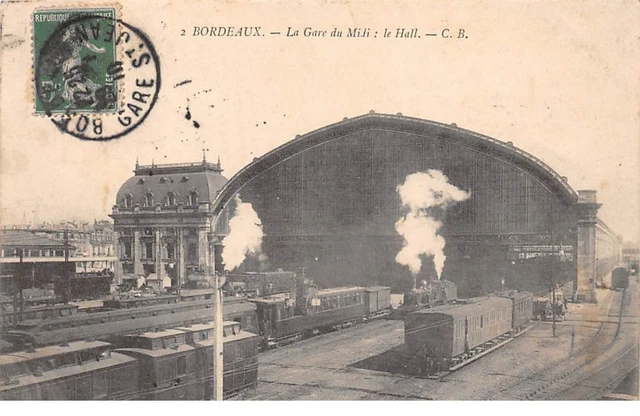 33 - n°74220 - BORDEAUX - La Gare du Midi : le Hall - Train