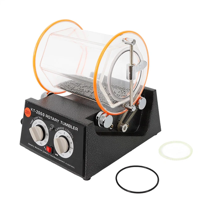 150W 5KG Machines de Polissage Polisseur de Tambour Rotatif Polisseuse noir