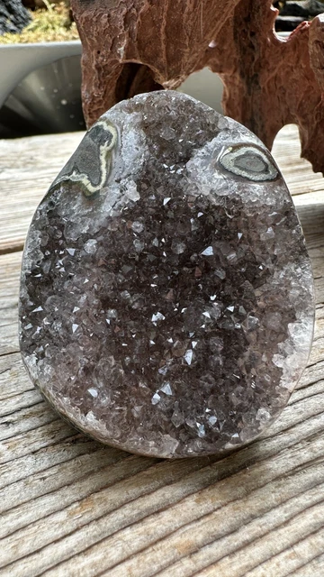 Premium Amethyst - Achat , Geode / Druse aus Mineralien / Edelstein - Sammlung