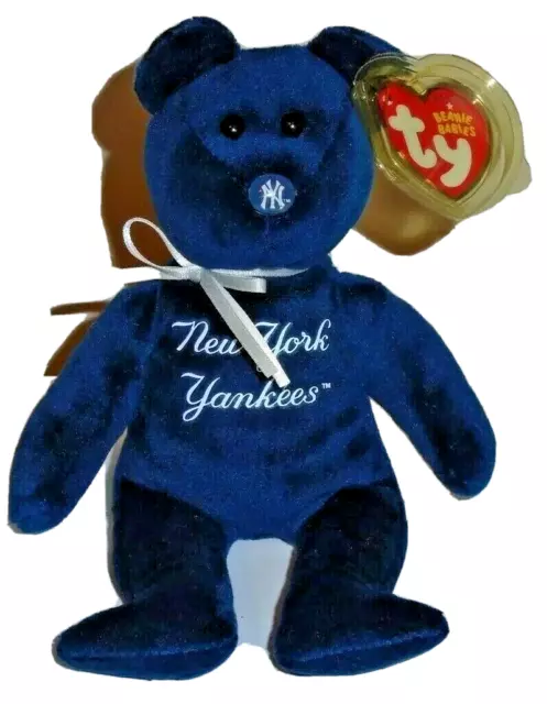Ty Beanie Baby - NEW YORK YANKEES the NY MLB Baseball Bear (8 Inch) NEW MWMT