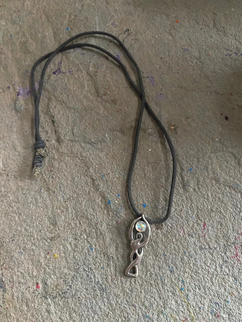 Firmato Collana Infinito Danzatrice Person Argento B Pietra di Luna NG