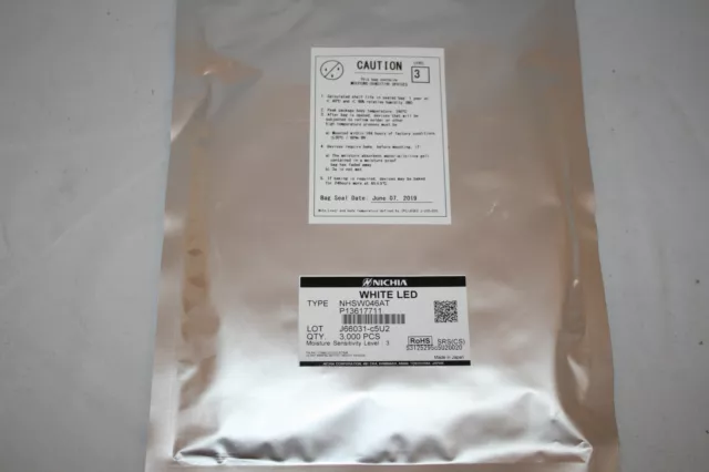 NEW, Sealed - Nichia NHSW046AT White LED - Real of 3,000