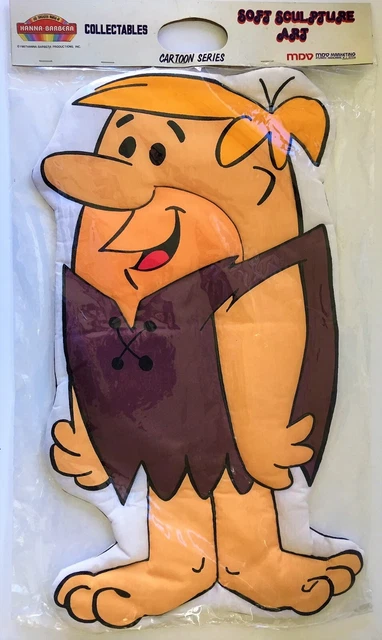 Rare 1987 Flintstones Barney Soft Sculpture Art Wall Hanging Mdv Marketing Nip