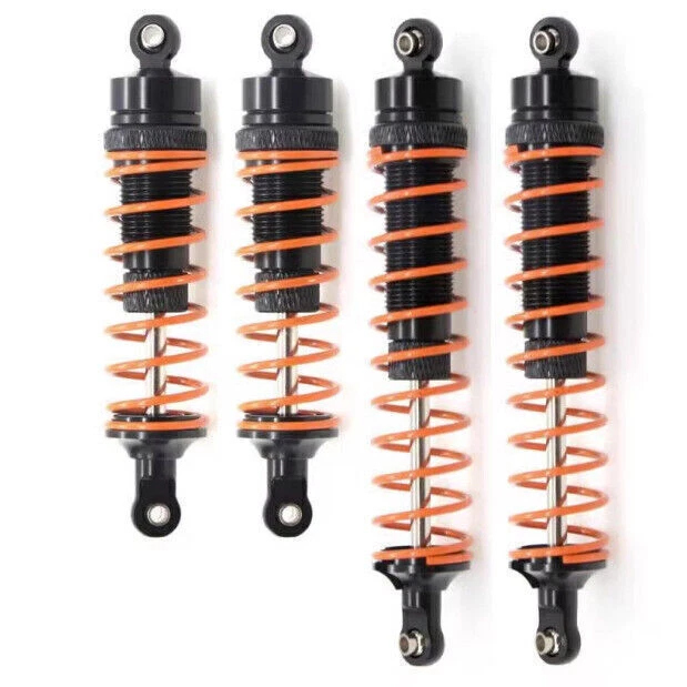 HobbyPark Aluminum Shock Set For 1/10 Traxxas Slash, Rustler, Stampede - Upgrade Replacement Shocks (4-Pack, Grey)