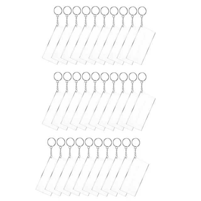 30-Teiliges Acryl-SchlüSselanhäNger-Rohling-Set, Acryl-Ornament-Rohlinge fü7900