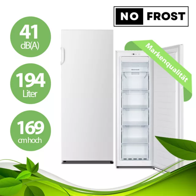 Gefrierschrank NoFrost Tiefkühlschrank 194 Liter Eisschrank freistehend Freezer