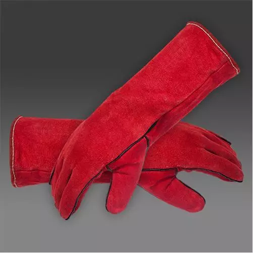 Heavy Duty Welding Gloves, 400mm Cowhide Leather Mig Welder Heat Flame Resistant 2