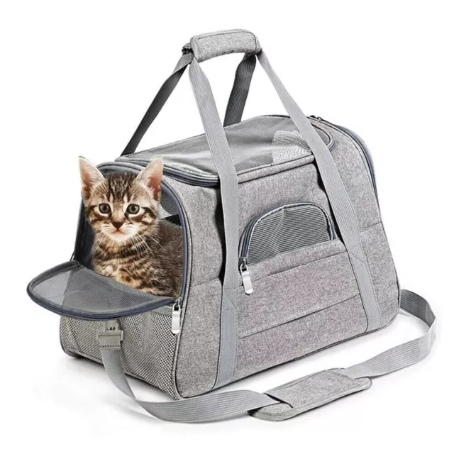 Cat Kitten Rabbit Dog Pet Carrier Portable Travel Animal Cage Lightweight Bag AU 2