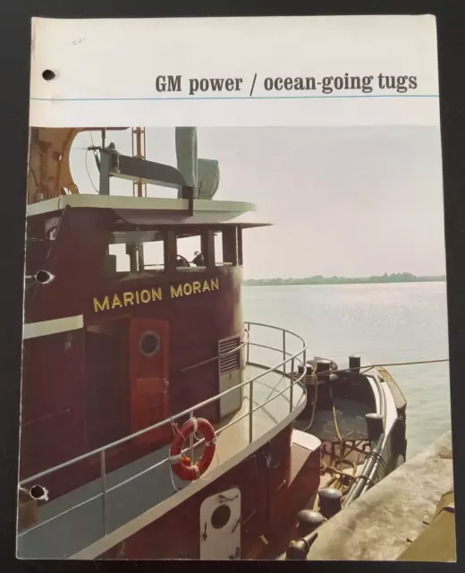 MARION MORAN Moran Towing and Transportation GM Power Ocean Tug Data Sheet 1965