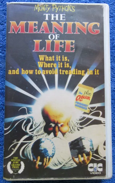 MONTY PYTHON'S THE Meaning Of Life, Vhs Pre Cert Cic Ex Rental John ...