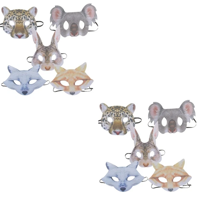 10 Pcs Mask for Female Jungle Theme Party Masks Cosplay Costume Miss Animal