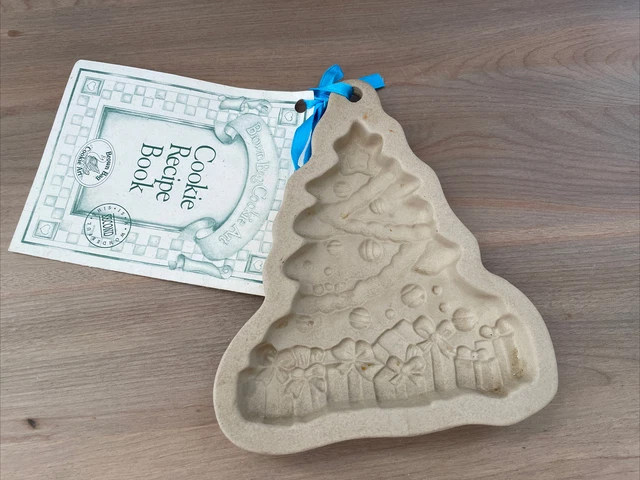 Bolso marrón 1986 arte galletas, diseño de colina, ""Árbol de Navidad"" prensa de galletas/molde