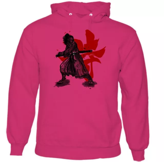 Felpa con cappuccio Samurai Warrior Uomo Arti Marziali MMA Allenamento Top Sword Kanta Giappone 3