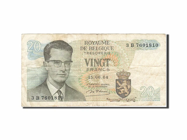 [#264892] Banknote, Belgium, 20 Francs, 1964-1966, 1964-06-15, KM:138, VF(20-25)