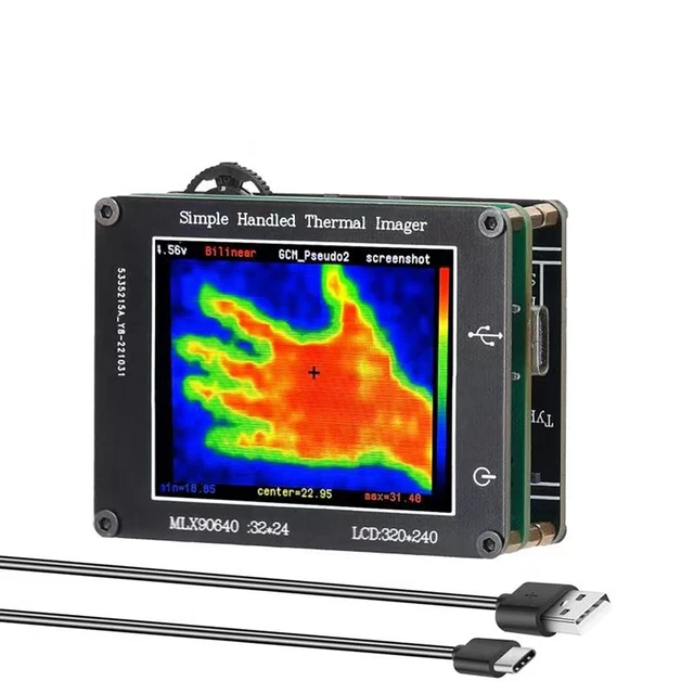 Telecamera termica portatile con sensore MLX90640ESF BAB e display 240*320