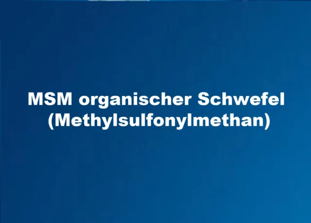 240 St. Dose MSM vegane Kapseln 750 mg Methylsulfonylmethan organischer Schwefel