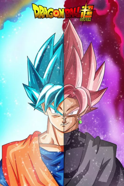 Dragon Ball Poster DBS Goku SSJ Blue Kaioken Kamehameha 12inx18in