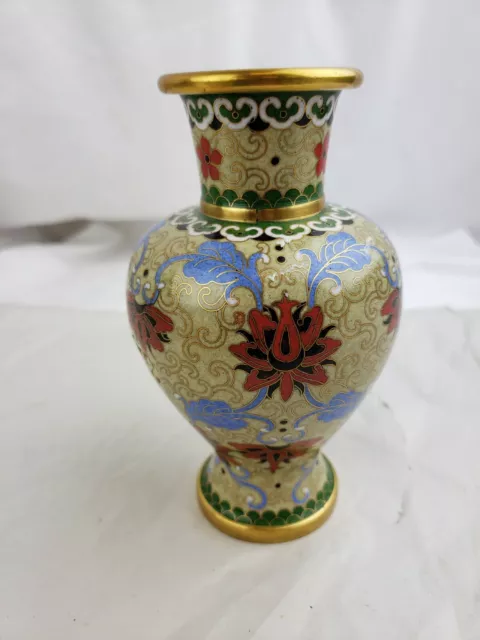 Nice old cloisonne vase, old minor damage, chinese